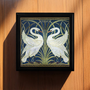 Boîte À Souvenirs Art Déco Swans Walter Crane Art Nouveau Swan