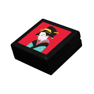 Boîte À Souvenirs Art mignon de Japonais de geisha