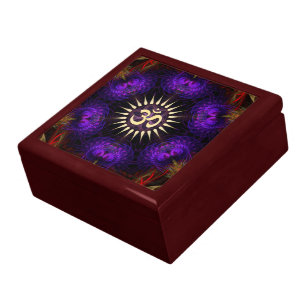 Boîte À Souvenirs Aum 'Delica sur boîte cadeau violet laqué