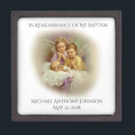 Boîte À Souvenirs Baptême Garçon ou fille Bébé Anges de prière<br><div class="desc">Voici une belle image d'un garçon ou d'une fille avec deux anges dans la prière ci-dessus.</div>
