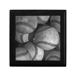 Boîte À Souvenirs Baseball noir et blanc