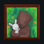 Boîte À Souvenirs Bear & Bunny Je T'Aime Pour Toujours La Joaillerie<br><div class="desc">Bear & bunny je t'aime pour toujours,  boîte de garde.  Grand cadeau d'anniversaire/anniversaire pour votre amour!  Peinture originale de MiKa Art. N'hésitez pas à customiser avec vos initiales,  noms,  textes,  date... . etc.</div>