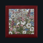 Boîte À Souvenirs Bijoux d'illusion en verre verni fleur sauvage<br><div class="desc">Délicat motif fleur sauvage dans un effet de vitrail. Délicat et gai. Parfait pour les bijoux en magasin et autres trésors,  ou donner comme cadeau personnel.</div>