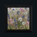 Boîte À Souvenirs Bijoux d'illusion en verre verni fleur sauvage<br><div class="desc">Délicat motif fleur sauvage dans un effet de vitrail. Délicat et gai. Parfait pour les bijoux en magasin et autres trésors,  ou donner comme cadeau personnel.</div>