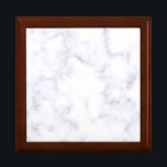 Boîte À Souvenirs Blanc marbre<br><div class="desc">motif Marbre blanc</div>
