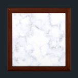 Boîte À Souvenirs Blanc marbre<br><div class="desc">motif Marbre blanc</div>