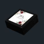 Boîte À Souvenirs Blush rose Bourgogne Rouge 70e anniversaire Cadeau<br><div class="desc">Blush Pink Bourgogne Rouge 70e anniversaire boîte cadeau cadeau</div>
