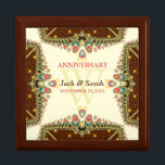 Boîte À Souvenirs Bohemian Sparkle Anniversary Gift Box<br><div class="desc">Unique et élégant d'inspiration bohème - Exquis et élégants mariage, anniversaire ou fiançailles présent. Personnalisez-vous avec les noms, la date d'anniversaire et le monogramme ou les numéros - fait en une magnifique boîte cadeau en bois pour garder des bijoux, des babioles pour vos cadeaux spéciaux. Fait un merveilleux cadeau -...</div>