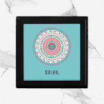 Boîte À Souvenirs Boho rose bleu et vert Pastel Mandala<br><div class="desc">Beau design mandala rose bleu et vert pastel. Personnalisez avec votre nom de destinataire. Ajoutez une nouvelle beauté d'âge à vos accessoires!</div>