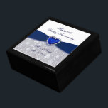 Boîte À Souvenirs Boîte à cadeaux Damask 45th Mariage Anniversary<br><div class="desc">Un design Digitalbcon Images Design avec une couleur bleu et blanc saphir et un thème de design damassé avec une variété d'images, de formes, de motifs, de styles et de polices personnalisés dans ce "Damask 45th Mariage Anniversary Design" unique en son genre. Avec ce choix de design attrayant et élégant,...</div>
