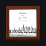 Boîte À Souvenirs Boîte cadeau Chicago Skyline<br><div class="desc">Boutique cadeaux de Chicago Skyline.</div>