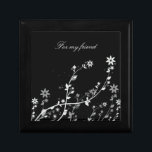 Boîte À Souvenirs Boîte-cadeau d'ami<br><div class="desc">Boîte-cadeau pour l'ami spécial comportant la conception florale sensible des fleurs dans la brise. Perfectionnez la boîte-cadeau pour envoyer des cadeaux pour les amis spéciaux.</div>