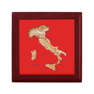 Boîte À Souvenirs Boîte-cadeau de carte de l'Italie
