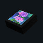 Boîte À Souvenirs Boîte cadeau de fleurs d'Hydrangea<br><div class="desc">Belle Hydrangea Flowers Cadeaux - Peinture d'art MIGNED - Personnalisable</div>