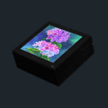 Boîte À Souvenirs Boîte cadeau de fleurs d'Hydrangea<br><div class="desc">Belle Hydrangea Flowers Cadeaux - Peinture d'art MIGNED - Personnalisable</div>