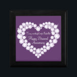 Boîte À Souvenirs Boîte cadeau femme anniversaire de coeur de diaman<br><div class="desc">Jolie boîte cadeau de conservation de l'effet graphique diamant. Parfait pour présenter un cadeau spécial supplémentaire pour votre femme lors d'un anniversaire de diamant ou d'autres occasions spéciales. La boîte cadeau dit : "À ma merveilleuse femme Isabella. Joyeux Anniversaire du Diamant", ou peut être customisé avec vos propres mots. Design...</div>