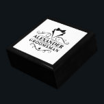 Boîte À Souvenirs Boîte cadeau mariage Tuxedo Cravate Groomsman<br><div class="desc">Mariage Groomsman Tuxedo Cravate boîte cadeau noir et blanc ou Ballotin</div>