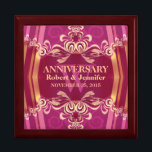 Boîte À Souvenirs Boite cadeau pour l'anniversaire du Mariage de Mon<br><div class="desc">Dentelle numérique unique et élégante en rose violet et or design - Exquise et élégante couture mariage, anniversaire ou fiançailles présent. Personnalisez avec des noms, date d'anniversaire et monogramme ou numéros - fait dans une merveilleuse boîte cadeau en bois pour garder des bijoux, des bijoux pour vos soldes spéciaux. Fait...</div>