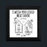Boîte À Souvenirs Cadeau Niece customisé Je Souhaite Que Vous Aviez<br><div class="desc">Vous cherchez un cadeau parfait pour l’anniversaire de votre nièce? Ne cherchez pas plus loin que notre boîte personnalisée I Wish You Lved Next Door en bois de garde boîte! Ce don unique et sentimental est sûr de lui faire sentir aimé et apprécié. De plus, il fait un grand souvenir...</div>