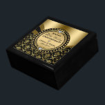 Boîte À Souvenirs Cadeau pour le 50e anniversaire du Mariage<br><div class="desc">Cet élégant design d'anniversaire de 50ème mariage noir et or fait un cadeau d'anniversaire parfait pour les parents ou les amis.</div>
