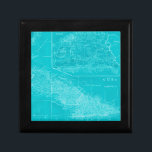 Boîte À Souvenirs Carte Blue Cuba<br><div class="desc">Carte de Cuba bleue. Artiste : Vision Studio. ID d'image : 146657Z.</div>
