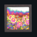 Boîte À Souvenirs Champs de tournesol<br><div class="desc">aquarelle</div>