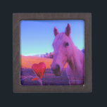 Boîte À Souvenirs Cheval Brown et Coeur Rouge<br><div class="desc">Cheval Brown et Coeur Rouge Photo de Sandy Closs. mariages,  coeur,  coeur,  Cheval,  chevaux,  poney,  poney,  amour,  Saint Valentin,  Saint Valentin, </div>