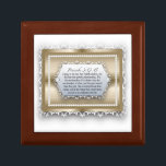 Boîte À Souvenirs Citation chrétienne de bible d'or de sagesse de<br><div class="desc">La citation chrétienne de bible d'or de sagesse de 3h13 de proverbes perle la boîte-cadeau de cadre.</div>