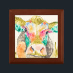 Boîte À Souvenirs Conception de vache colorée<br><div class="desc">Design de vache coloré. Artiste : Jennifer Goldberger. ID d'image : 109109GG.</div>