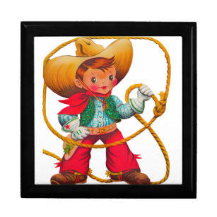 Boîte À Souvenirs Cowboy Retro Boy Child Cute Western