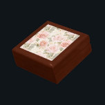 Boîte À Souvenirs Crème Roses Roses Roses Rose Flore Fête des mariée<br><div class="desc">Crème romantique Blush rose Roses Floral douche mariage anniversaire</div>
