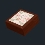 Boîte À Souvenirs Crème Roses Roses Roses Rose Flore Fête des mariée<br><div class="desc">Crème romantique Blush rose Roses Floral douche mariage anniversaire</div>