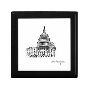 Boîte À Souvenirs Croquis de Washington DC USA Capitol