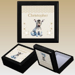 Boîte À Souvenirs Cute zebra stars ajouter nom brune keepsa<br><div class="desc">Garder boîte cadeau pour les enfants. Personnalisez avec un nom. Avec un joli zèbre,  pois et étoiles aux couleurs marron et blanc.</div>