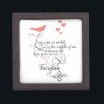 Boîte À Souvenirs De temps en temps dans une vie ordinaire.<br><div class="desc">De temps en temps dans une vie ordinaire. L'amour nous donne un conte de fées. Joli Oiseau Vintage Magnifique Typographie Whimsical Mint et Coral Coeurs</div>