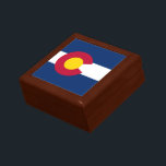 Boîte À Souvenirs Drapeau de l'État du Colorado<br><div class="desc">Drapeau de l'état du Colorado patriotique.</div>