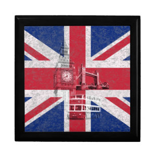 Boîte À Souvenirs Drapeau et symboles de la Grande-Bretagne ID154