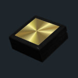 Boîte À Souvenirs Elégant Faux Gold Personnalisé Métallurgique Vide<br><div class="desc">Elégant Faux Gold Métallic Look Blank Modèle Classic Keepsakbox.</div>