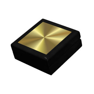 Boîte À Souvenirs Elégant Faux Gold Personnalisé Métallurgique Vide