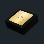Boîte À Souvenirs Élégant Monogram Modèle Faux Gold Classic tendance<br><div class="desc">Élégant Monogram Modèle Faux Gold Classic Bijoux tendance.</div>