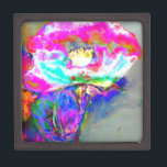 Boîte À Souvenirs Elégant tableau turquoise rose abstrait<br><div class="desc">Elégant tableau turquoise rose abstrait</div>