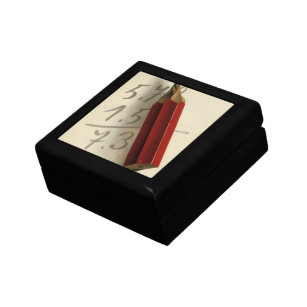 Boîte À Souvenirs Équation mathématique avec crayon rouge, Vintage
