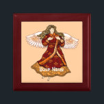 Boîte À Souvenirs Fleur de lis ange chrétien<br><div class="desc">Fleur De Lis Angel Jewelry Box, t-shirts Angel et cadeaux Angel par ArtMuvz Illustration. T-shirt romantique Fleur De Lis Angel pour maman, papa, enfants, bébé. Ange chrétien et cadeaux de Noël, sac fourre-tout, mug, casquette. Les cadeaux d'anges sont une façon réfléchie et significative de montrer à quelqu'un qui vous tient...</div>
