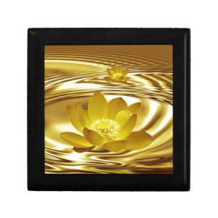 Boîte À Souvenirs Fleur de lotus dorées