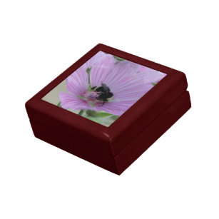 Boîte À Souvenirs Fleur violet clair avec boîte cadeau d'abeille