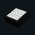 Boîte À Souvenirs Fleurs de printemps colorées motif<br><div class="desc">Aquarelles de fleurs printanières colorées dans un motif transparent sur un arrière - plan transparent.</div>