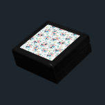 Boîte À Souvenirs Fleurs de printemps colorées motif<br><div class="desc">Aquarelles de fleurs printanières colorées dans un motif transparent sur un arrière - plan transparent.</div>
