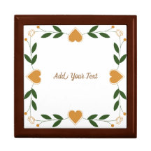 Flore Élégante Avec Coeurs Or Mariage Personnalisé