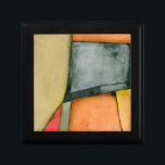 Boîte À Souvenirs Formes géométriques colorées contemporaines<br><div class="desc">Cette peinture contemporaine de Jennifer Goldberger est pleine de formes géométriques colorées. Le style de l'oeuvre donne l'impression qu'il a été tissé ensemble à partir de différents morceaux de tissu. Commandez votre exemplaire de cette pièce aujourd'hui !</div>