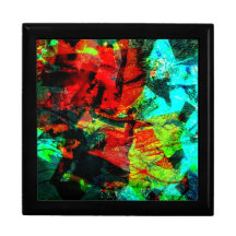 Garde-bijoux abstrait, abstrait bleu doux